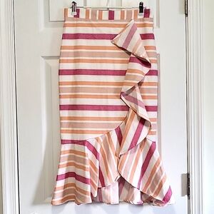 NY&C asymmetrical ruffle hem skirt